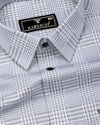 Luxor Gray With White Check Premium Giza Shirt