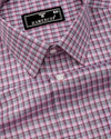 Luxe Strawberry Pink With Gray Jacquard Premium Giza Shirt