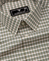 Luxe Cream With Gray Jacquard Premium Giza Shirt