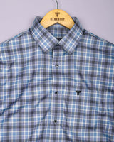 Koala Gray With White Twill Check Gizza Shirt