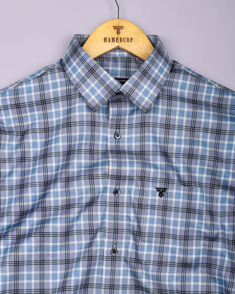 Koala Gray With White Twill Check Gizza Shirt