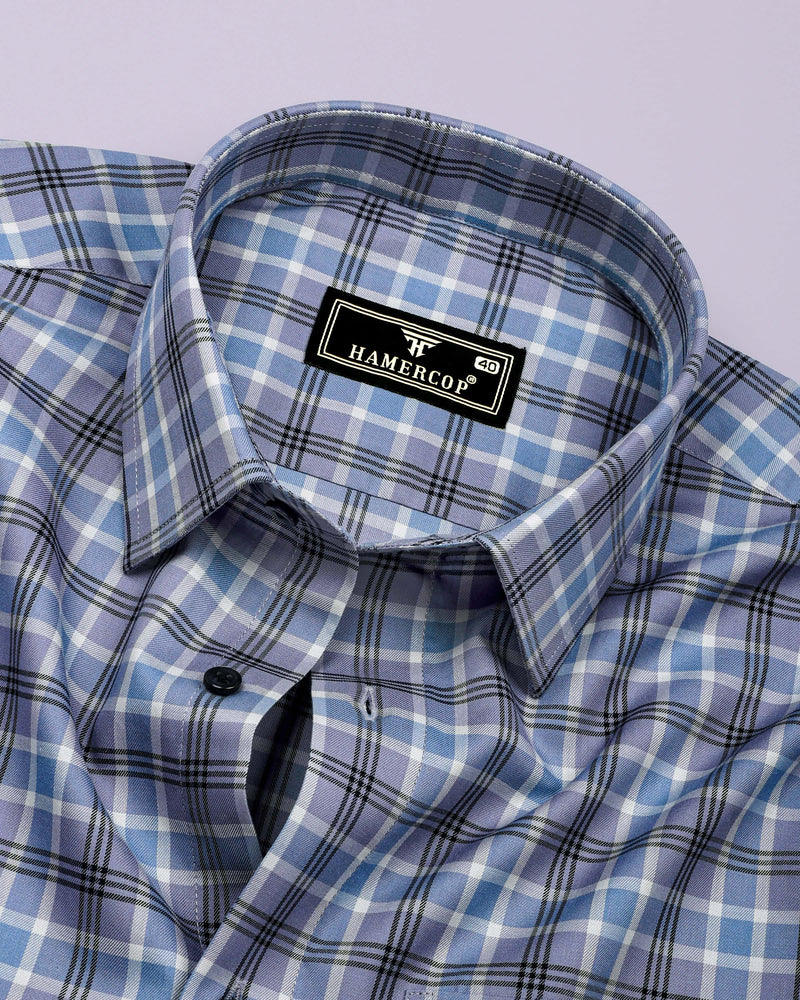 Koala Gray With White Twill Check Gizza Shirt