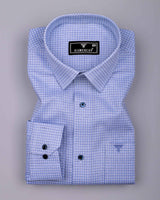 Blue With Black Check Premium Gizza Shirt