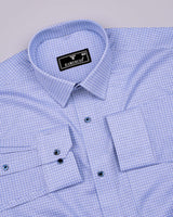 Blue With Black Check Premium Gizza Shirt