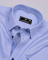 Blue With Black Check Premium Gizza Shirt