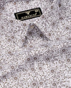 Calver White With Brown Printed Cotton Shirt