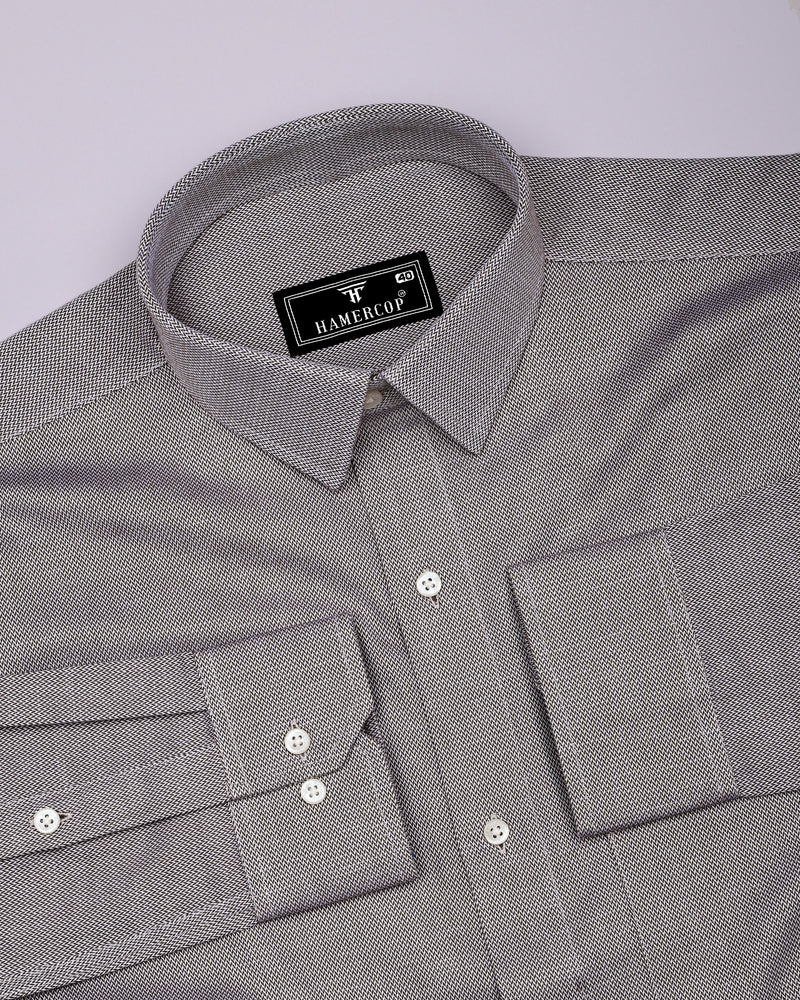 Cinnamon Brown Dobby Texture Premium Giza Shirt