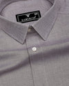 Cinnamon Brown Dobby Texture Premium Giza Shirt