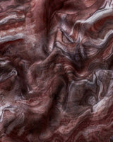Orvo Brown Marble Effect Printed Satin Cotton Shirt
