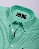 Sorin Green Printed Cotton Shirt