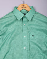 Sorin Green Printed Cotton Shirt