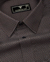 Cinder Brown With Gray Printed Cotton Shirt