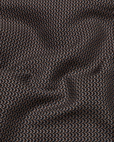 Cinder Brown With Gray Printed Cotton Shirt