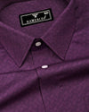 Viola Purple Printed Satin Cotton Shirt