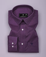 Arcade Purple Printed Formal Cotton Shirt