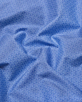 Arcade Blue Printed Formal Cotton Shirt