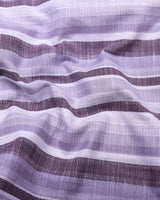 Calsium Purple With Gray Dobby Stripe Cotton Shirt