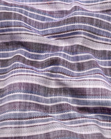 Ohio Purple With Blue Dobby Stripe Cotton Shirt