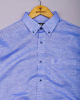 Calrix Sky Blue Linen Cotton Shirt