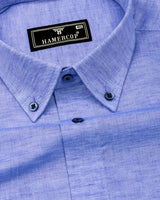 Calrix Sky Blue Linen Cotton Shirt