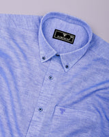 Calrix Sky Blue Linen Cotton Shirt