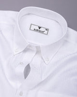 Cazer White Jacquard Premium Giza Shirt