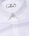 Cazer White Jacquard Premium Giza Shirt