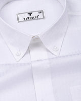 Cazer White Jacquard Premium Giza Shirt
