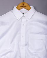 Cazer White Jacquard Premium Giza Shirt