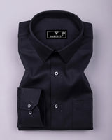 Vexor Black Dobby Stripe Premium Giza Shirt