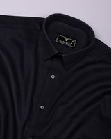 Vexor Black Dobby Stripe Premium Giza Shirt