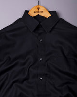 Vexor Black Dobby Stripe Premium Giza Shirt