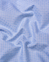 Elin Blue Small Check Premium Giza Shirt