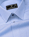 Elin Blue Small Check Premium Giza Shirt