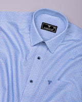 Elin Blue Small Check Premium Giza Shirt