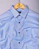 Elin Blue Small Check Premium Giza Shirt