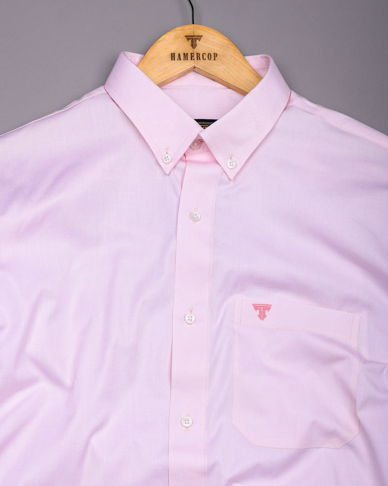 Roselin Pink Oxford Cotton Plain Formal Shirt