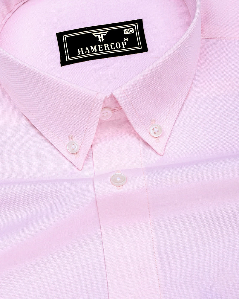 Roselin Pink Oxford Cotton Plain Formal Shirt