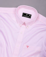 Roselin Pink Oxford Cotton Plain Formal Shirt