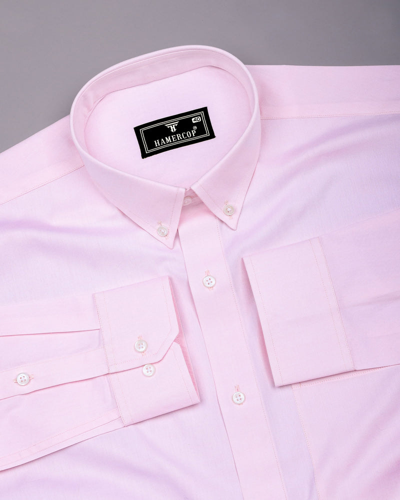 Roselin Pink Oxford Cotton Plain Formal Shirt
