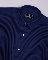 Neric NavyBlue Satin Cotton Shirt