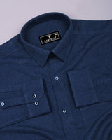 Brilliant Blue Plaid Flannel Cotton Shirt