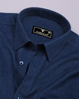 Brilliant Blue Plaid Flannel Cotton Shirt