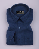 Brilliant Blue Plaid Flannel Cotton Shirt