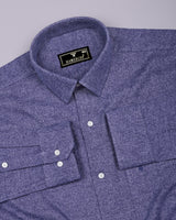 Cafrix Blue Dual-Tone Plaid Flannel Cotton Shirt