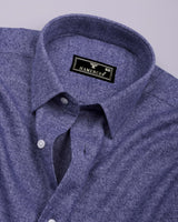 Cafrix Blue Dual-Tone Plaid Flannel Cotton Shirt