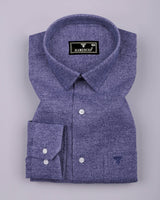 Cafrix Blue Dual-Tone Plaid Flannel Cotton Shirt