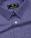 Cafrix Blue Dual-Tone Plaid Flannel Cotton Shirt