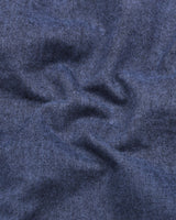 Bravix Blue Brushed Twill Plaid Flannel Cotton Shirt