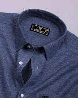 Bravix Blue Brushed Twill Plaid Flannel Cotton Shirt